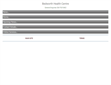 Tablet Screenshot of bedworthhealthcentregps.co.uk